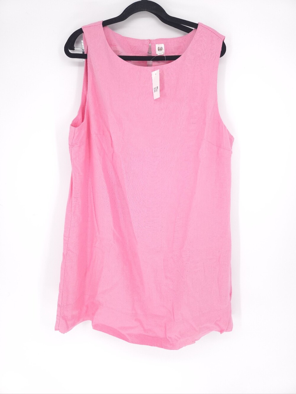 Gap Linen-Blend Apron Mini Dress May Pink NWT XL Sleeveless